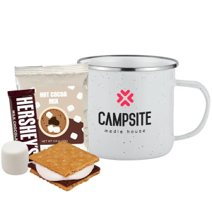 16 oz. Speckled Camping Mug Deluxe Cocoa & S'mores Gift Set